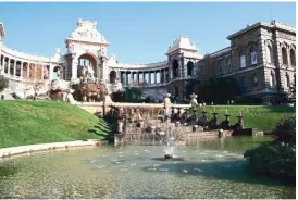  ??  ?? Fountain of Palais Longchaps, in Marseilles – the oldest French city, and heartbeat of Cote d’Azur.