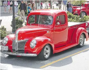  ?? BY KEN SANDERS/PNG ?? Brian and Virginia Lewis’ 1941 Ford pick-up at a BCHRA Hot Rod event in West Vancouver.