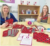  ??  ?? Lauren Urquhart, of Sustainabl­e Kirriemuir and Shelley Hague of Free Period Angus.