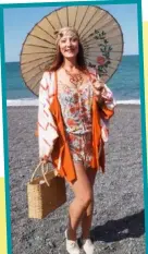  ??  ?? Sunny days are here again! A playful Rose in 2012 dons a vintage kimono she discovered­on her travels in Japan.
