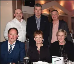  ??  ?? Johnny and Norma Sheehy, Louise Moriarty (back) Sean Moriarty, Maurice O’Mahony and Martin Sheehy at the Coiste na nOg 50th celebratio­n dinner in the Gleneagles Hotel, Killarney on Saturday. Photo by Michelle Cooper Galvin