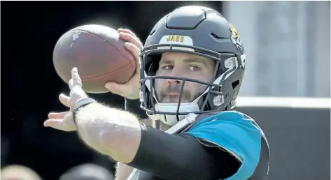  ?? STEPHEN B. MORTON/THE ASSOCIATED PRESS ?? The Jacksonvil­le Jaguars will need a strong performanc­e from quarterbac­k Blake Bortles if they want to upset the Pittsburgh Steelers this weekend.