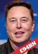  ??  ?? Click & collect: Tesla’s Elon Musk, Amazon’s Jeff Bezos, Facebook’s Mark Zuckerberg and Microsoft’s Bill Gates saw their fortunes skyrocket