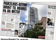  ??  ?? Ekstra Bladet 24. august.