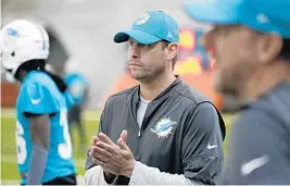  ?? WILFREDO LEE/AP ?? Miami Dolphins head coach Adam Gase has what he wants in terms of personnel healthy for this season. Can he produce a top NFL offense?