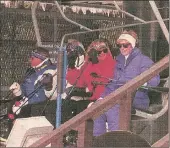  ??  ?? FIT FOR DIANA: Fitness trainer Jenni Rivett with Princess Diana of Wales on a ski trip in Vail, Colorado, in this undated newspaper picture.