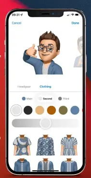  ??  ?? Memoji now has additional options for spectacles, as well as new gestures and clothing.