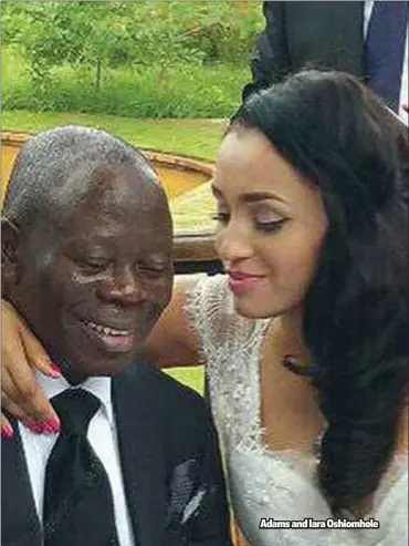  ??  ?? Adams and Iara Oshiomhole