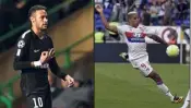  ?? (Photos AFP) ?? Retrouvail­les entre deux anciens de la Liga : Neymar face à Mariano Diaz.