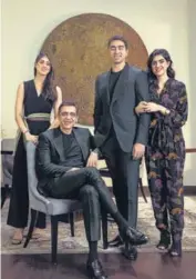  ?? ?? Ajay Bijli (seated) has taught his children (left to right) Nayana, Aamer and Niharika, to be independen­t thinkers