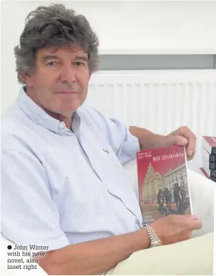  ?? John Winter with his new novel, also inset right ??
