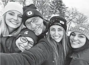  ?? PROVIDED BY THE DEWYSE FAMILY ?? DeWyse’s wife and daughters – from left, Megan, Marci, Afton and Molly – were more frightened by COVID-19 than when Paul had his transplant surgery.