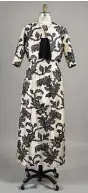  ?? Shane Qureshi / HCC ?? Pierre Balmain black-and-white silk floral dress (1960s)