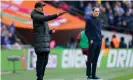  ?? Photograph: Nick Potts/PA ?? Jürgen Klopp (left) and Thomas Tuchel will meet in another domestic final at Wembley after Liverpool’s penalty shootout win over Chelsea in the Carabao Cup in February.