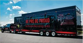  ?? COURTESY ?? The “Be Pro Be Proud” initiative was launched by the Cherokee Office of Economic Developmen­t. Georgia is the second state to sign up with program, which started in Arkansas. The 40-foot workshop highlights high-demand, high-growth careers.