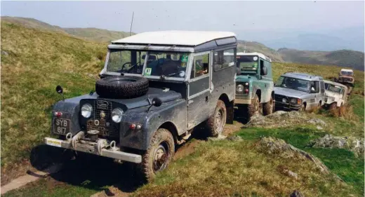  ??  ?? David is at his happiest when in a convoy of Land Rovers