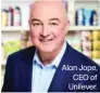  ?? ?? Alan Jope, CEO of Unilever.
Johann Rupert, founder and chairman of Compagnie Financière Richemont.