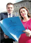  ?? Photo: Tom Burke ?? PAC members Peter Burke and Josepha Madigan at the launch of the report yesterday.