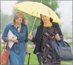  ?? CP PHOTO ?? Federal Health Minister Jane Philpott, right, and her Chief of Staff, Genevieve Hinse, left, arrive for the Liberal cabinet retreat in Sudbury, Ont., on Sunday.