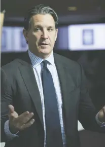  ?? CRAIG ROBERTSON/FILES ?? Leafs president Brendan Shanahan knows how it feels to hoist the Stanley Cup, and hopes to do it again, with Toronto.