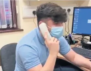  ??  ?? 17 year-old Will Jones from Carmarthen has been presented with a national Teen Hero Award in recognitio­n of his work and positive impact he has had on people during the Covid-19 pandemic. He is pictured speaking live on BBC Radio 1.