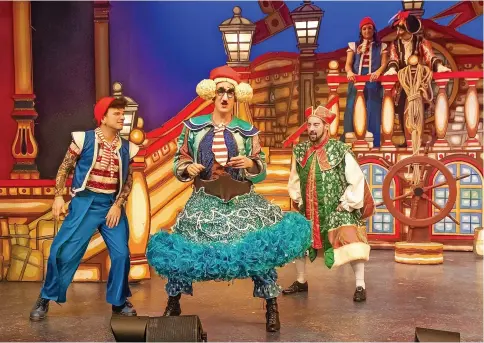  ?? Craig Fuller ?? Theatre group Le Navet Bete in Northcott Theatre’s 2023 pantomime Dick Whittingto­n