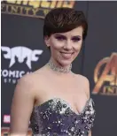  ?? FOTO: JORDAN STRAUSS ?? Scarlett Johansson på premiären för filmen Avengers: Infinity war.