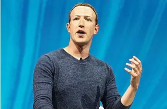  ?? ?? Mark Zuckerberg, primer ejecutivo de Meta, matriz de Facebook.