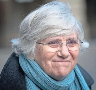  ?? Picture: PA. ?? Clara Ponsati could be jailed if returned to Spain and convicted.