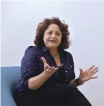  ?? JOSÉ ALBERTO MALDONADO/LISTÍN DIARIO ?? Inés da Silva Magalháes, nombrada Ministra de las Ciudades de Brasil, durante una entrevista en Listín Diario.