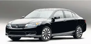  ??  ?? Honda has added a hybrid version of the Accord for 2014.