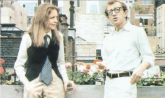  ??  ?? Diane Keaton and Woody Allen star in Annie Hall, the witty rom-com that establishe­d New York City as the playground for Allen’s filmmaking.