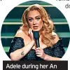  ?? ?? Adele during her An Audience With... on ITV