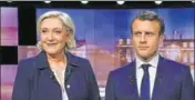  ?? AFP ?? Candidates for the 2017 presidenti­al election Marine Le Pen and Emmanuel Macron.