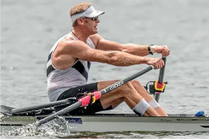  ?? PHOTO: ROWING NZ ?? Mahe Drysdale finished fifth in the premier men’s single scull final at the New Zealand rowing champs at Lake Karapiro.