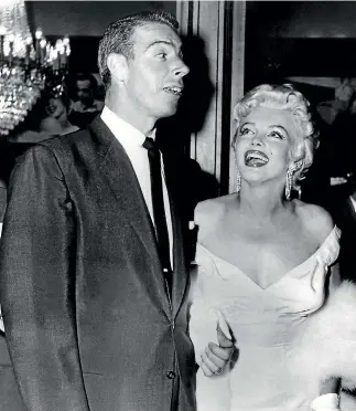  ??  ?? Joe Dimaggio never spoke publicly about his short-lived marriage to Marilyn Monroe, but he did talk about it with his podiatrist, who has written a book detailing their conversati­ons about Monroe and other topics.