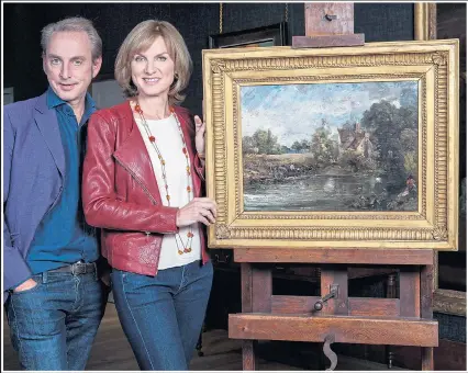  ?? Picture: BBC ?? EVENING CONSTABLE: Fiona Bruce and expert Philip Mould in TV’s art show Fake or Fortune?