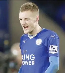  ?? REUTERS ?? Jamie Vardy, 28 anni, ieri è rimasto a secco di gol per al terza partita consecutiv­a