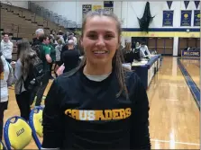  ?? ANDREW ROBINSON — FOR MEDIA NEWS GROUP ?? Lansdale Catholic’s Gabby Casey scored 25 points and grabbed 10 rebounds in the Crusaders’ victory over Scranton Prep on Tuesday.