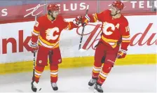  ?? USA TODAY SPORTS FILES ?? Johnny Gaudreau, left, and Matthew Tkachuk and the rest of the Calgary Flames have their pre-season schedule set.