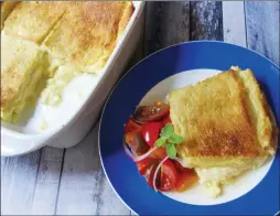  ?? SARA MOULTON VIA AP ?? This June 30 photo shows a cheese sandwich souffle in New York. This dish is from a recipe by Sara Moulton.