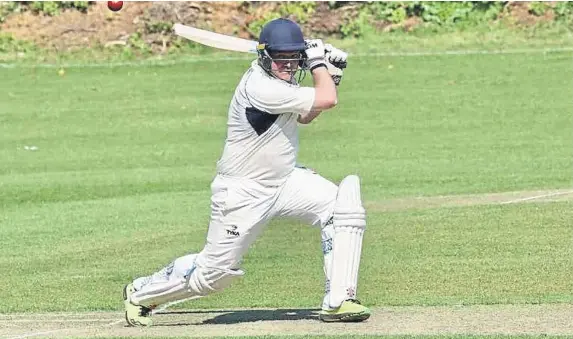  ?? Picture by Dave Reynolds ?? Tommy Barton batting for Ventnor 2nds against Solent Rangers in a Hampshire League game earlier this month.