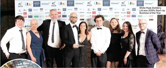  ??  ?? White Peak Distillery Ltd won 2019’s Start-Up Business of the Year