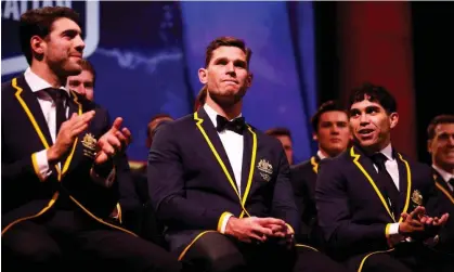  ?? Daniel Pockett/Getty Images ?? Geelong’s Tom Hawkins was named the 2022 All Australian captain at the 2022 AFL Awards at Centrepiec­e in Melbourne. Photograph: