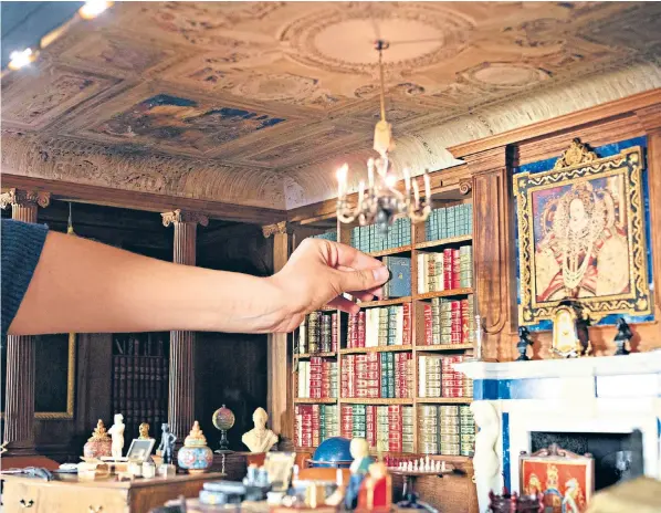  ?? ?? A selection of modern literature will now be added to the miniature library in the Queen Mary’s dolls’ house, which is a 1:12 scale replica of an Edwardian residence built for King George V’s consort as a gift from the nation