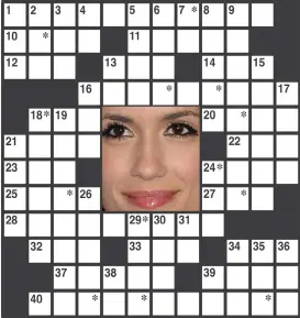  ??  ?? The identity of the featured performer is found within the answers in the puzzle. To take the TV challenge, unscramble the letters noted with asterisks within the puzzle.