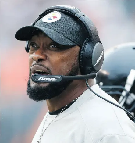  ?? GARY LANDERS / THE ASSOCIATED PRESS ?? Pittsburgh Steelers head coach Mike Tomlin: “I just try to challenge these guys to get better every day.”