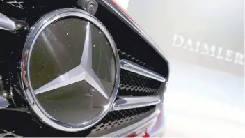  ?? — Reuters ?? The Mercedes-benz logo is seen before the company’s annual news conference in Stuttgart, Germany.