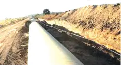  ?? ?? Laying of the pipeline taking water from Lake Gwayi Shangani to Bulawayo (about 250km away) and irrigation­s schemes along the way has started