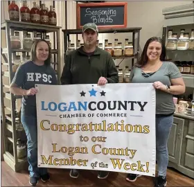  ?? COURTESY PHOTO ?? High Plains Spice Company is #tyingtheco­mmunitytog­ether as this week’s Logan County Chamber of Commerce Member of the Week. Pictured: Lacey and B.J. New and Erin Clary. Not pictured: Laura Nicholson.
